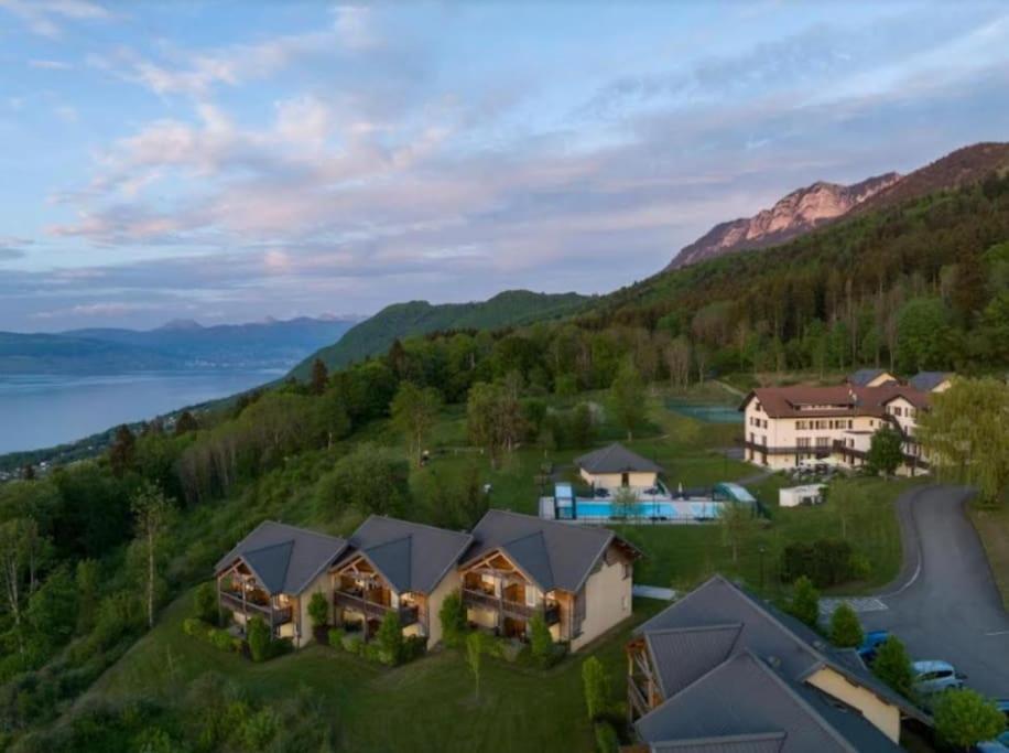 Vue Lac Leman & Piscine - Parking Free - Confort Appart 6 Pers Лугрин Экстерьер фото